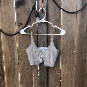 Grey Crop Top